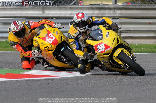 2009-05-10 Monza 0252 Superstock 1000 - Warm Up - Michael Savary - Honda CBR1000RR